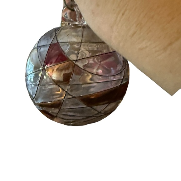 PartyLite Mosaic Glass Globe Ornament P7039 – Hand Blown Romania - Picture 2 of 9